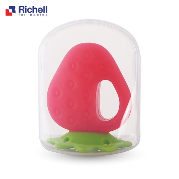 Gặm nướu Richell Nhật Bản silicone hình quả dâu - Chiếc - Ảnh 2
