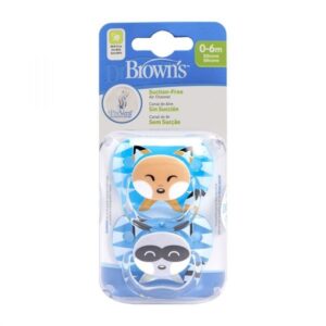 Ty giả Dr Brown's gấu mèo và cáo 0-6m Xanh (set 2) - Cái