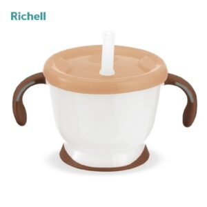 Cốc tập uống Richell 3 giai đoạn màu Nâu - Chiếc