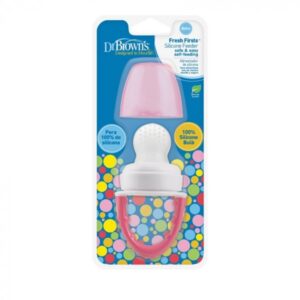 Túi nhai ăn dặm bằng silicone Dr Brown's - màu hồng - Chiếc