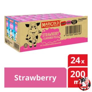 Sữa Marigold HƯƠNG DÂU dành cho bé từ 1 tuổi (200ml*24) - thùng 24 hộp