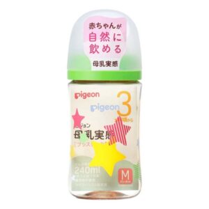 Bình sữa Pigeon Nhật Bản PPSU Plus thế hệ III hình ngôi sao 240ml (3M+) - Cái