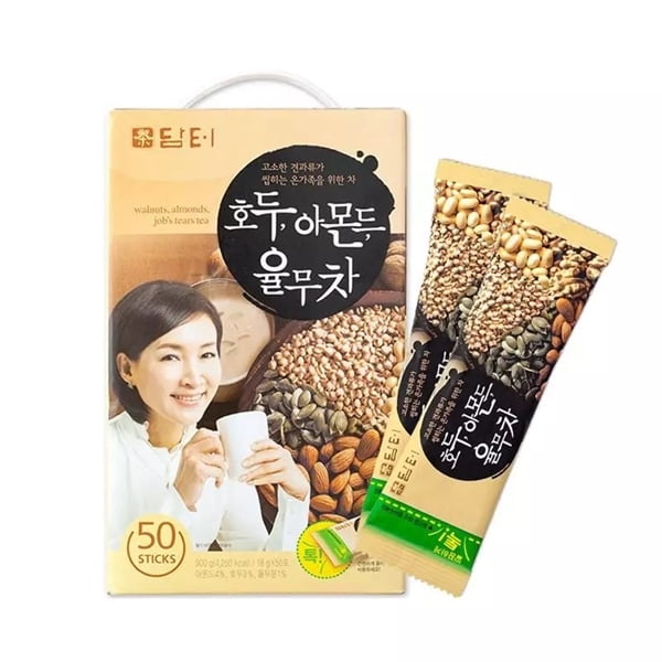 Bột ngũ cốc óc chó hạnh nhân Damtuh Hàn Quốc 900g (18g x 50 gói) - Hộp