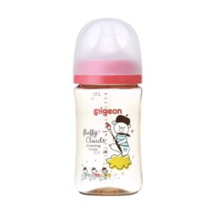 Bình sữa Pigeon Nhật Bản PPSU Plus thế hệ III hình gấu 240ml (3M+) - Cái