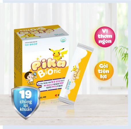 Men vi sinh Pikabiotic bổ sung lợi khuẩn ( hộp 30 gói x 2gr) - Hộp
