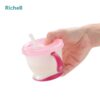 Cốc tập uống Richell 3 giai đoạn màu Hồng đào - Chiếc