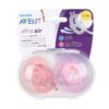 Ty giả Philips Avent phát sáng ban đêm silicone bé gái tím-hồng 0-6M - Set đôi