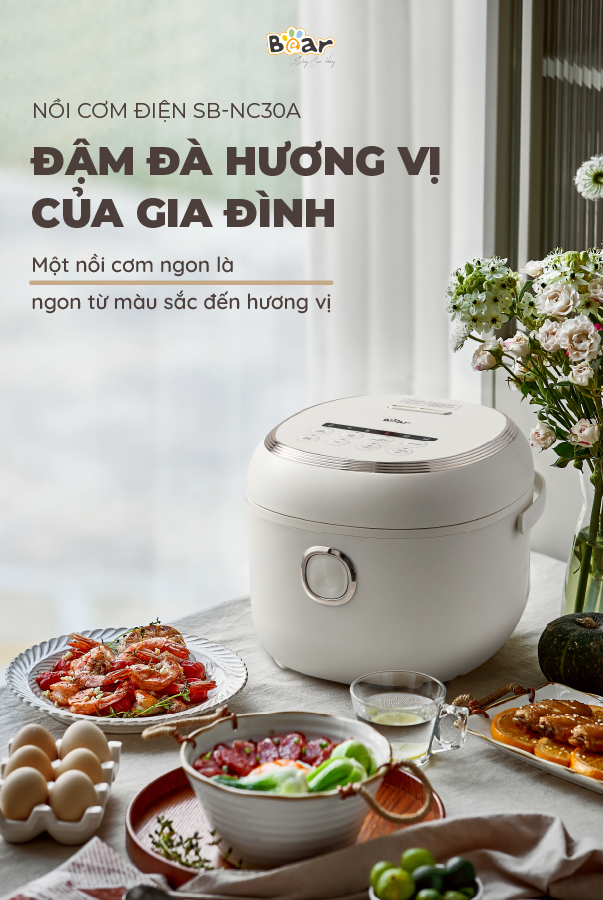 Nồi cơm điện Bear SB-NC30A - Tiếng Việt
