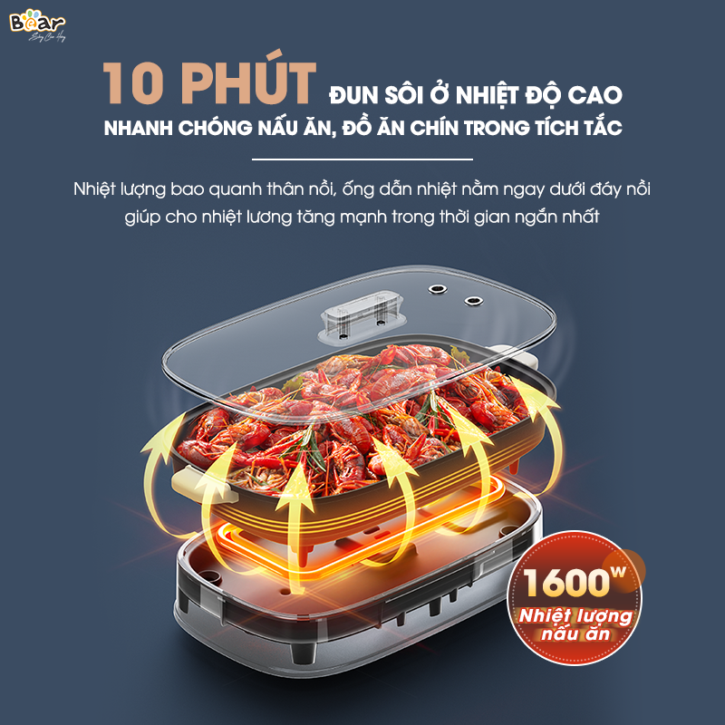 Nồi lẩu Bear SB-NL45K - Ảnh 4