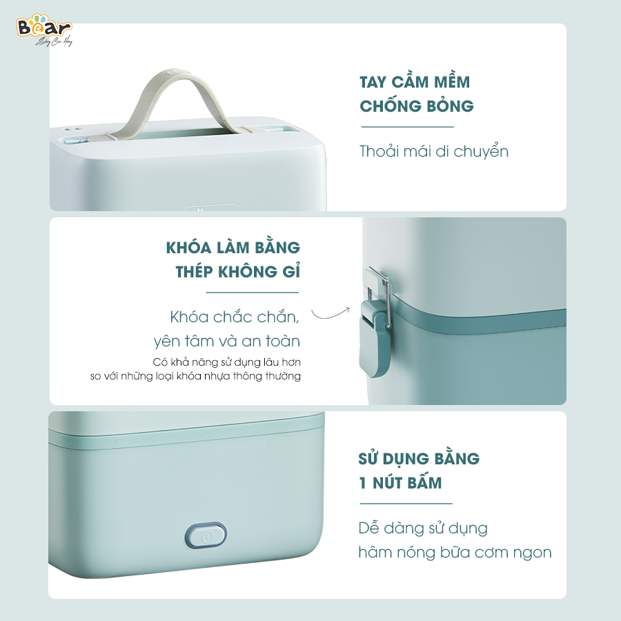 Hộp Cơm Điện Bear SB-HC12L - English - Ảnh 6