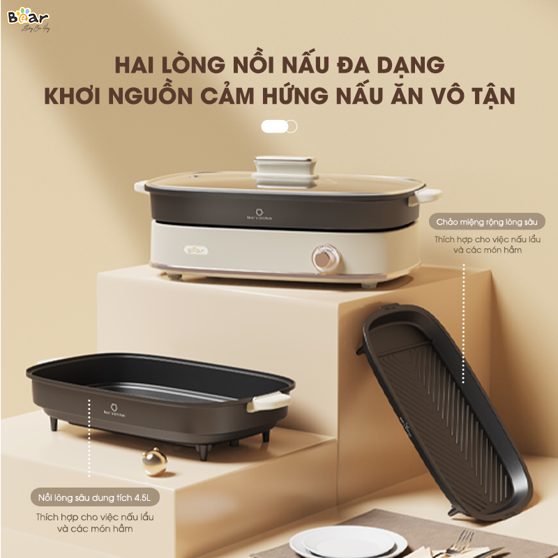 Nồi lẩu Bear SB-NL45K - Ảnh 2