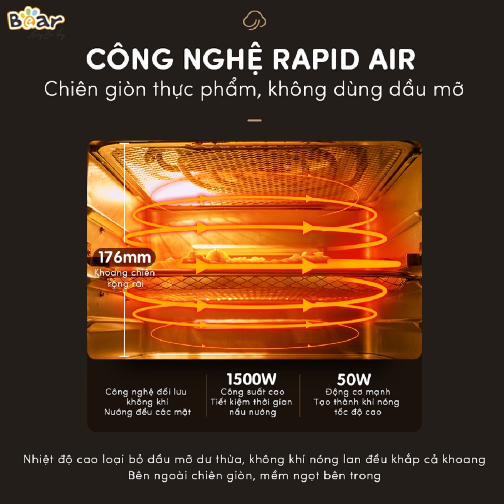 Nồi chiên không khí Bear Model: QZG- A15V1 - Ảnh 8