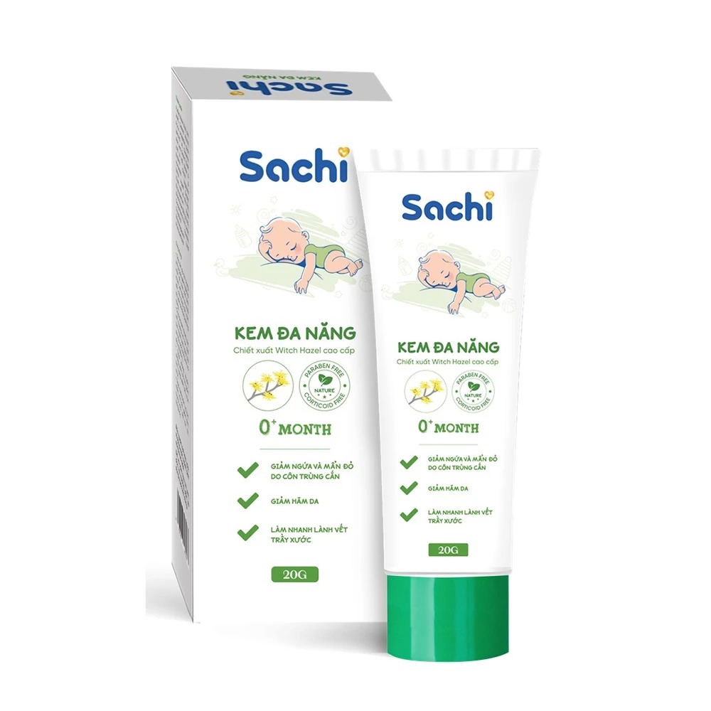 Kem đa năng Sachi - Giúp giảm hăm da, rôm sảy, mẩn ngứa cho bé từ 0m+ 20g