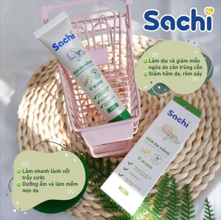 Kem đa năng Sachi - Giúp giảm hăm da, rôm sảy, mẩn ngứa cho bé từ 0m+ 20g - Ảnh 3