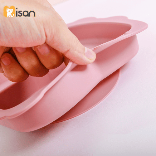 Khay khủng long silicon kèm thìa MISAN - Ảnh 4