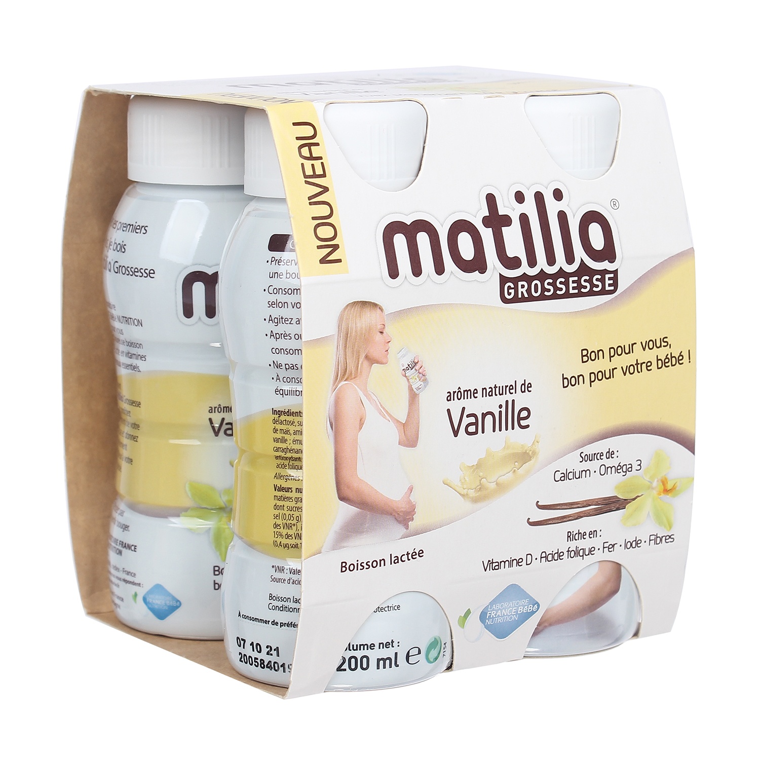 Sữa bầu Matilia Vị Vani 200ml (lốc 4 hộp) - Ảnh 2