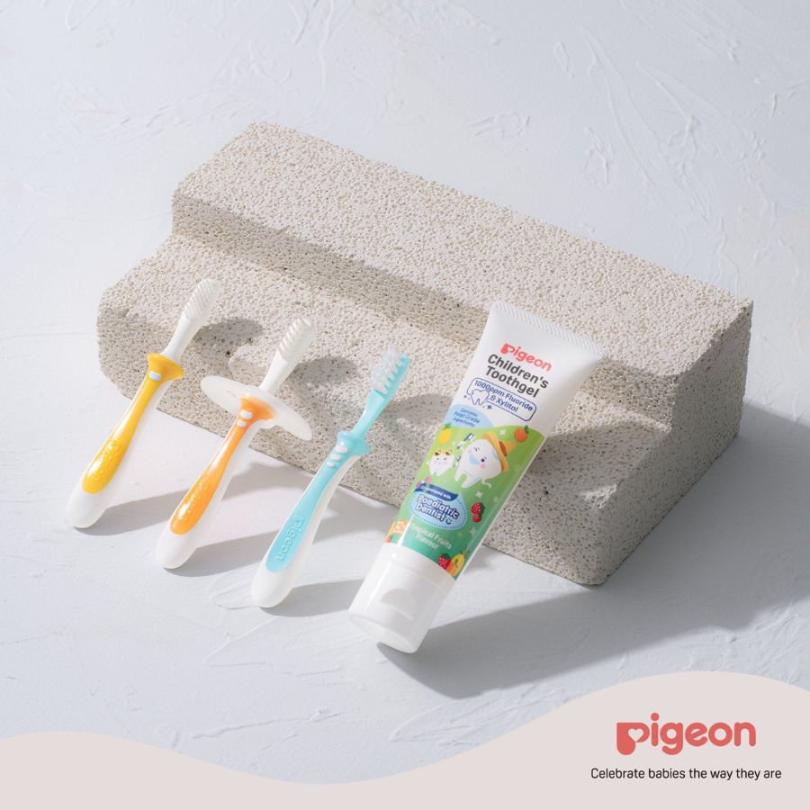Kem đánh răng Pigeon Children's Toothgel hương Trái Cây Nhiệt Đới 45g 12M - Ảnh 3