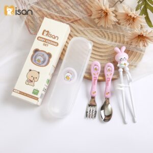 Set thìa, dĩa, đũa tập gắp Misan cho bé