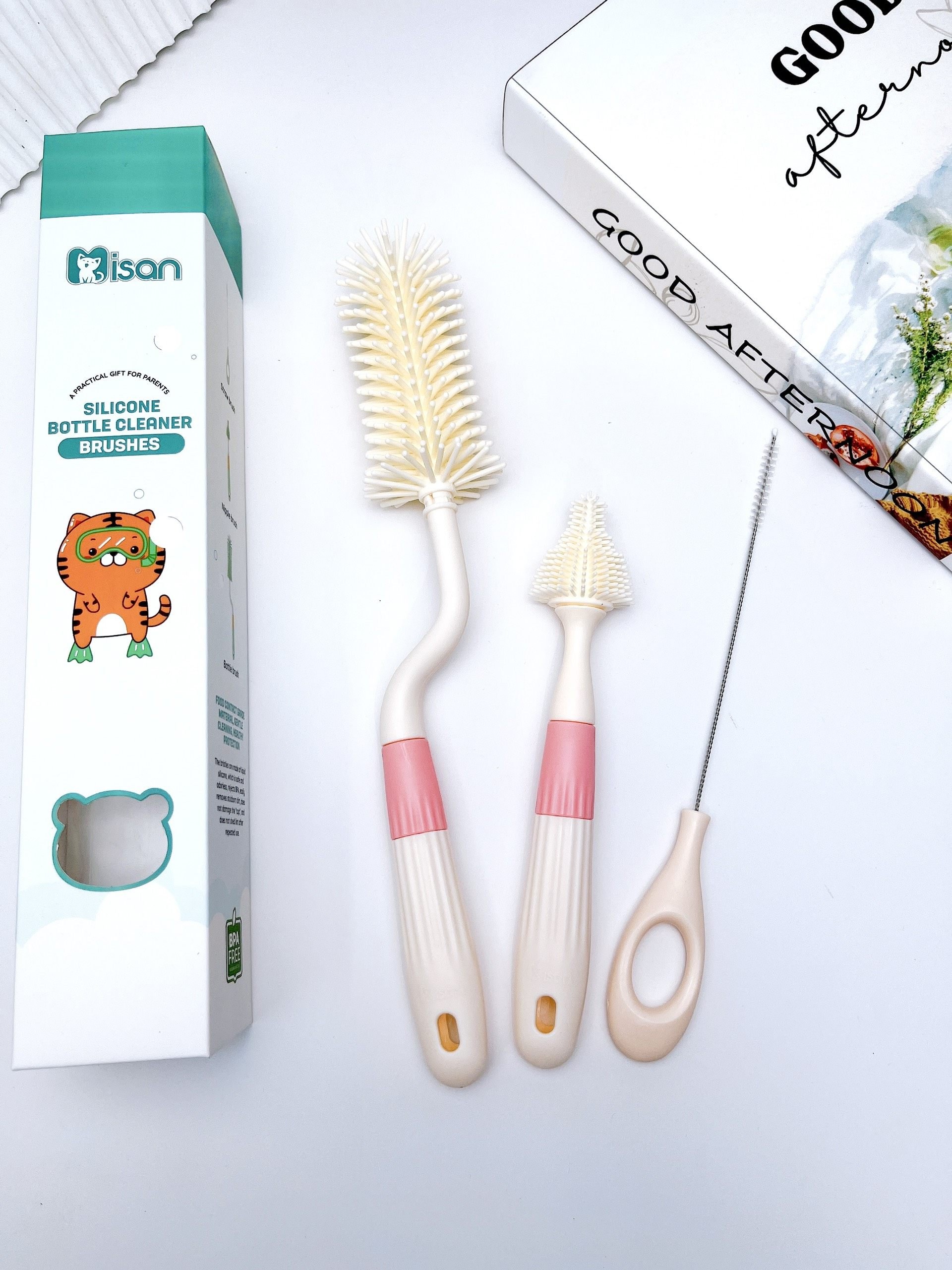 Bộ cọ bình Misan Silicon 3 chi tiết