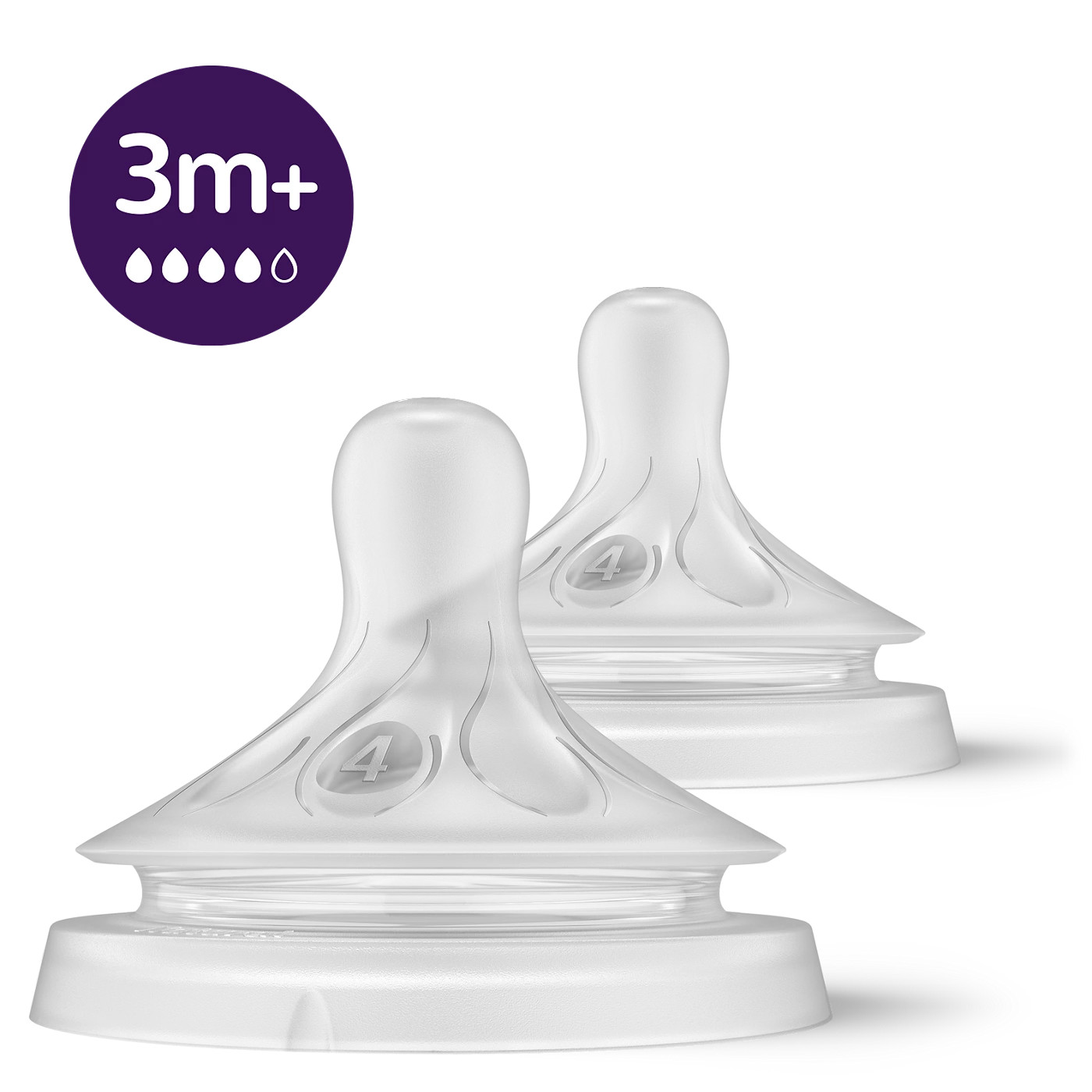 Núm ty mô phỏng tự nhiên Philips Avent số 3 ( Sét 2 cái) - Ảnh 2