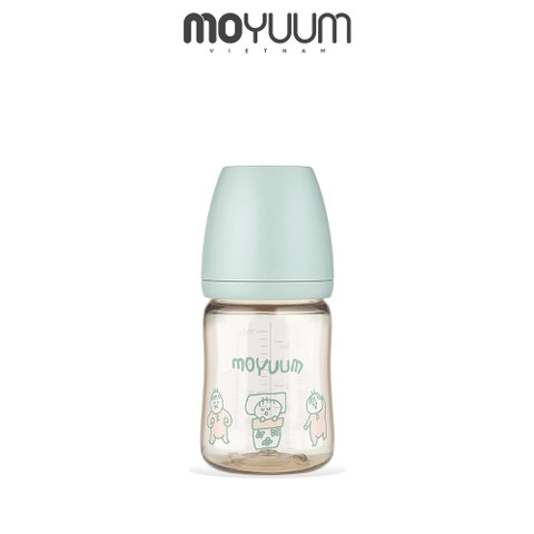 Bình sữa Moyuum Premium PPSU - 170ml - Họa tiết Ogu - Ogu xanh