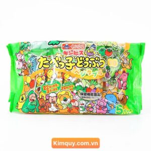 Bánh thú Ginbis bổ sung vị rau củ xanh lá - Túi 5 gói ( mẫu mới)
