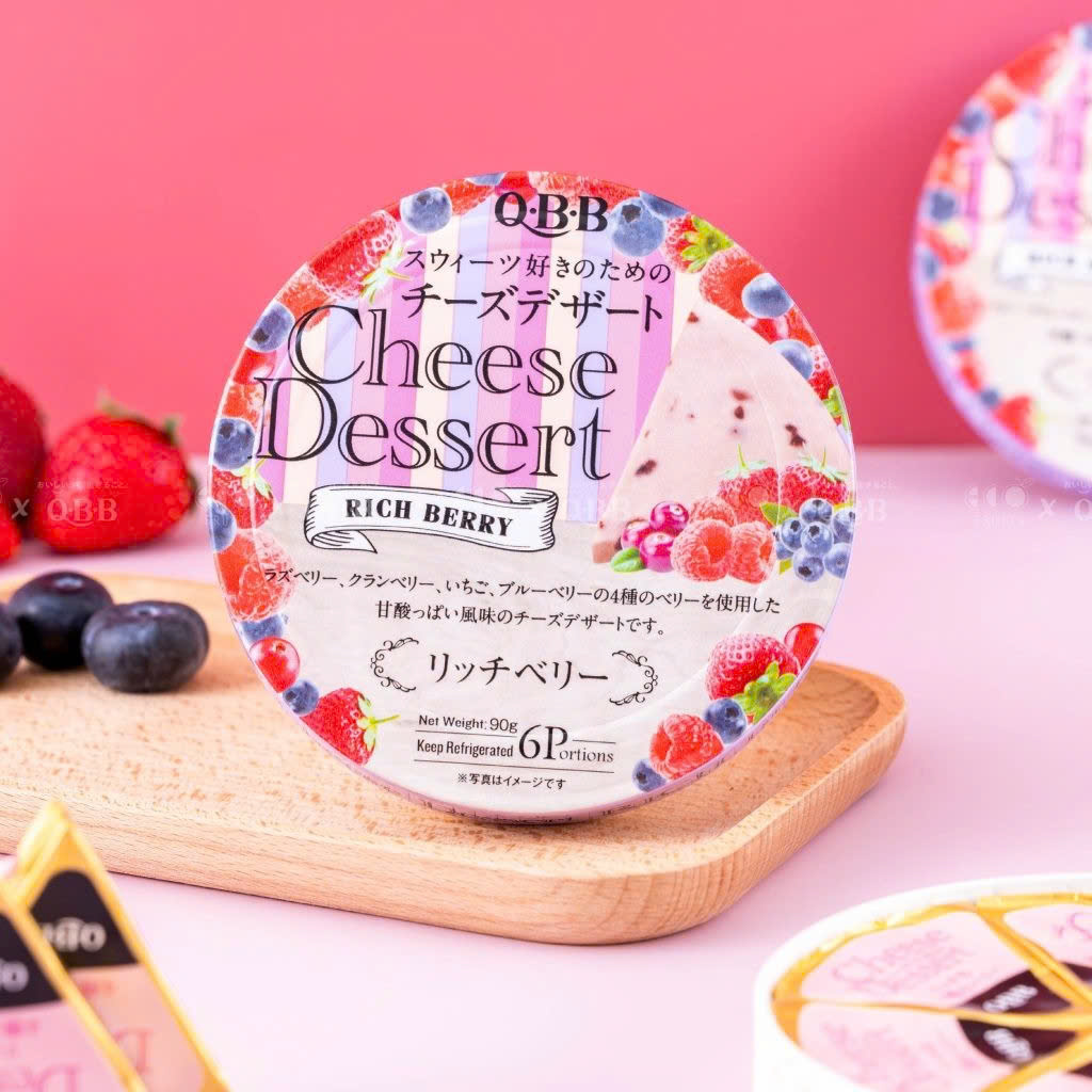 Phô mai QBB vị dâu, mâm xôi, việt quất (6x15g) mẫu mới - Ảnh 4